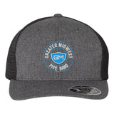 Greater Midwest Band Circle Flexfit 110M Trucker Mesh-Back Cap Embroidery - Snapback - Mato & Hash