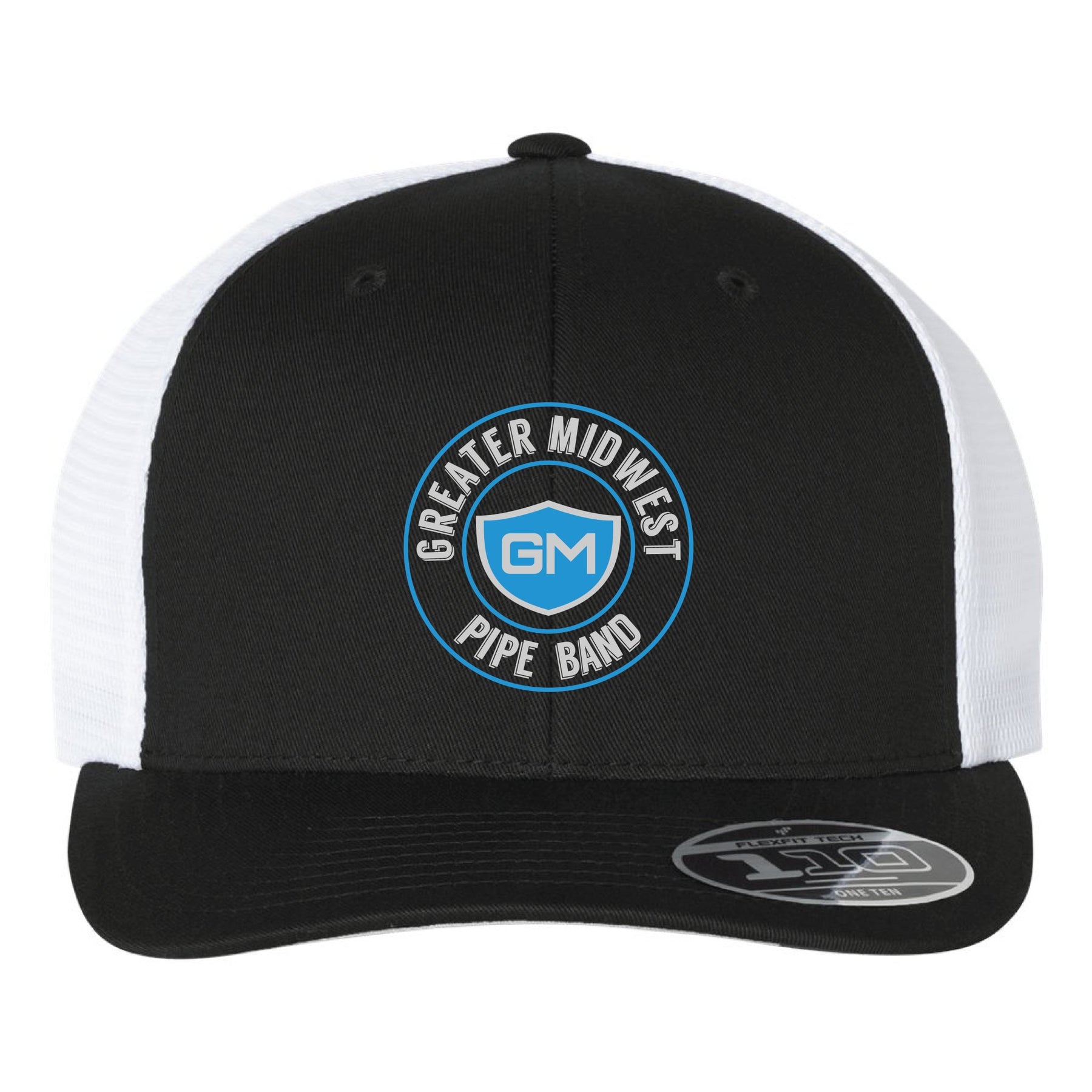 Greater Midwest Band Circle Flexfit 110M Trucker Mesh-Back Cap Embroidery - Snapback - Mato & Hash