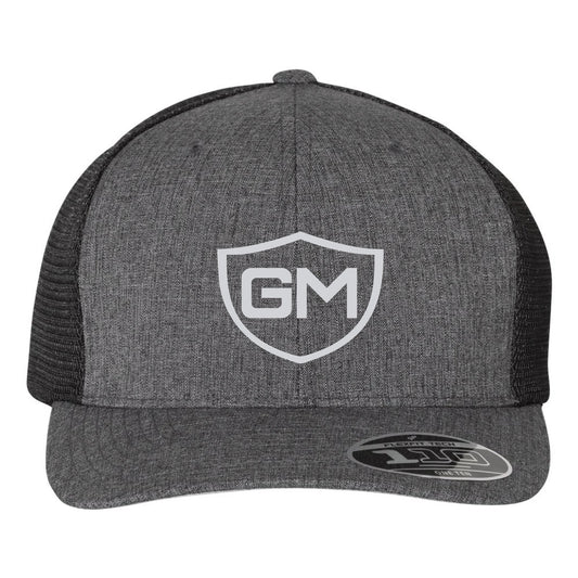 Greater Midwest Shield Flexfit 110M Trucker Mesh-Back Cap Embroidery - Snapback - Mato & Hash