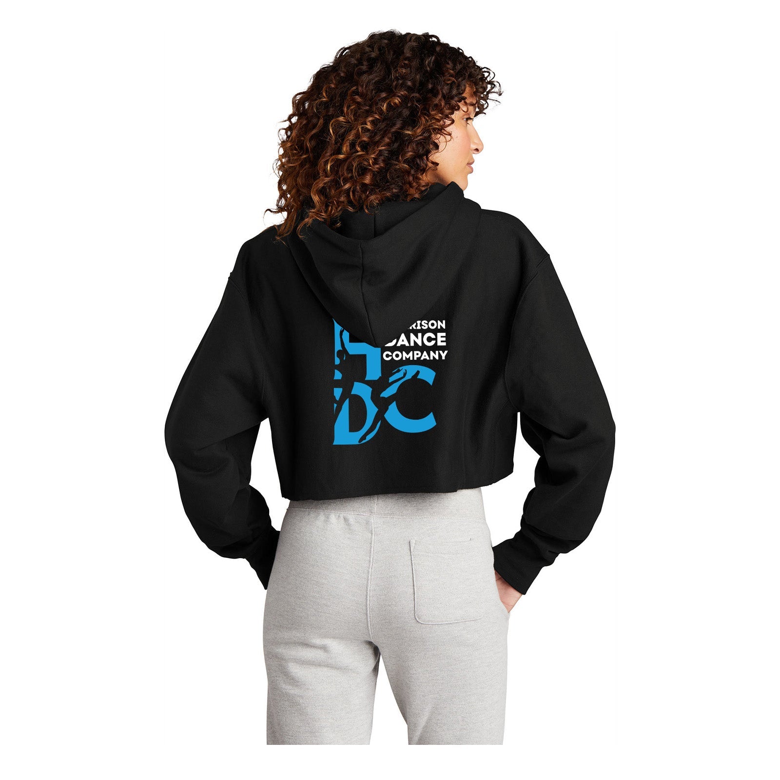 Harrison Dance Company - Champion Women's Reverse Weave Cropped Cut - Off Hooded Sweatshirt (Double Sided) - Mato & Hash