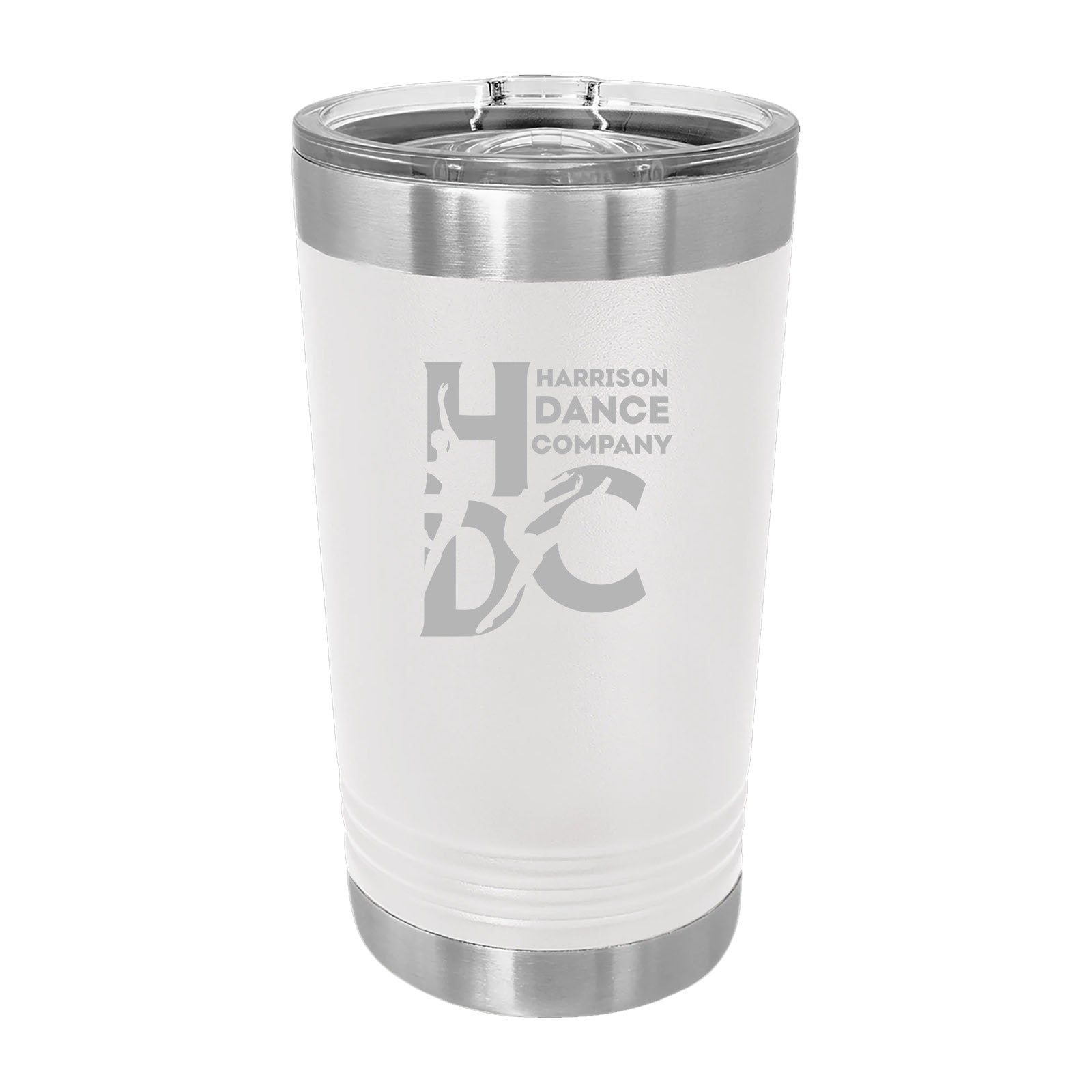 Harrison Dance Company - Laser Engraved 16oz Pint with Sliding Lid - Mato & Hash