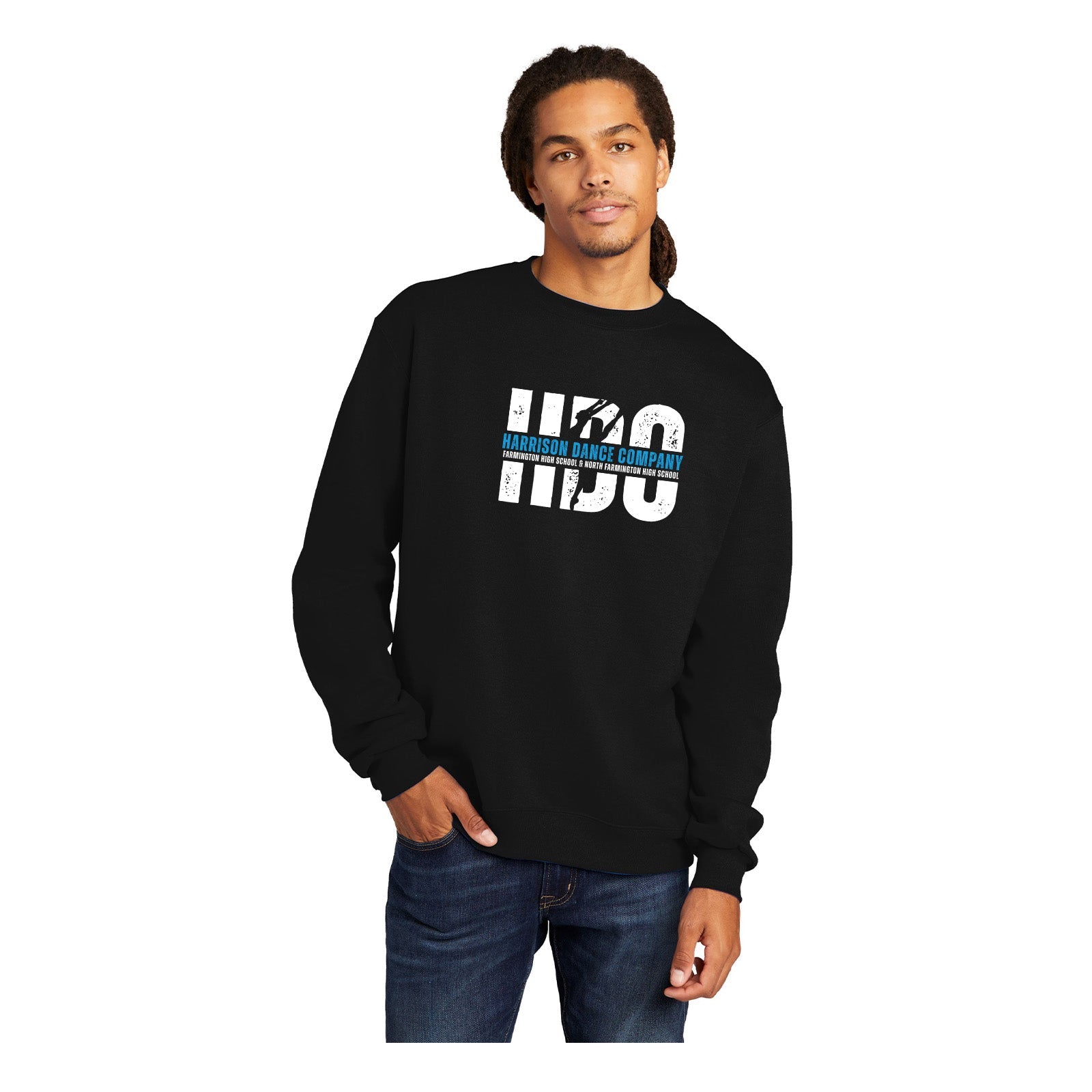 Harrison Dance Company - Powerblend Cotton/Polyester Men's Crewneck Sweatshirt - Mato & Hash