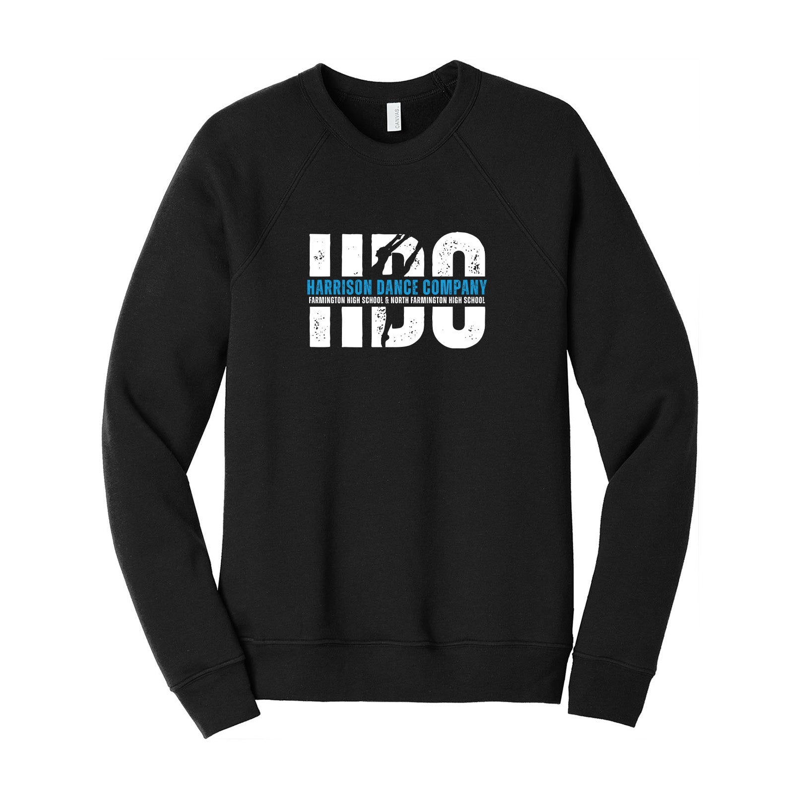 Harrison Dance Company - Unisex Cotton/Polyester Fleece Raglan Crewneck Sweatshirt - Mato & Hash
