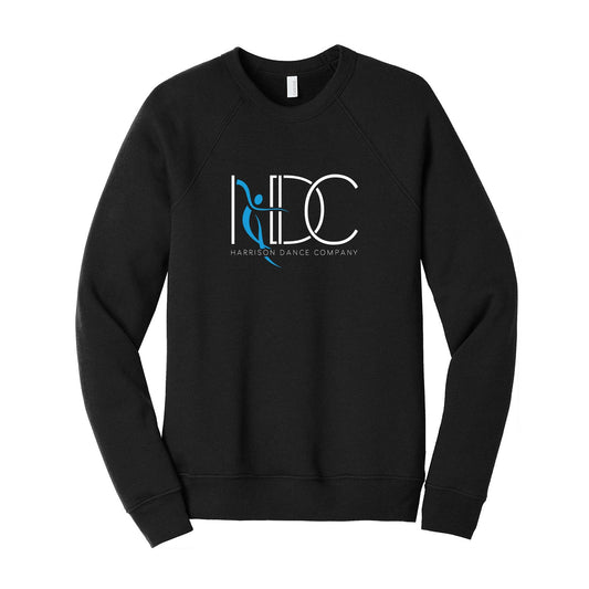 Harrison Dance Company - Unisex Cotton/Polyester Fleece Raglan Crewneck Sweatshirt - Mato & Hash