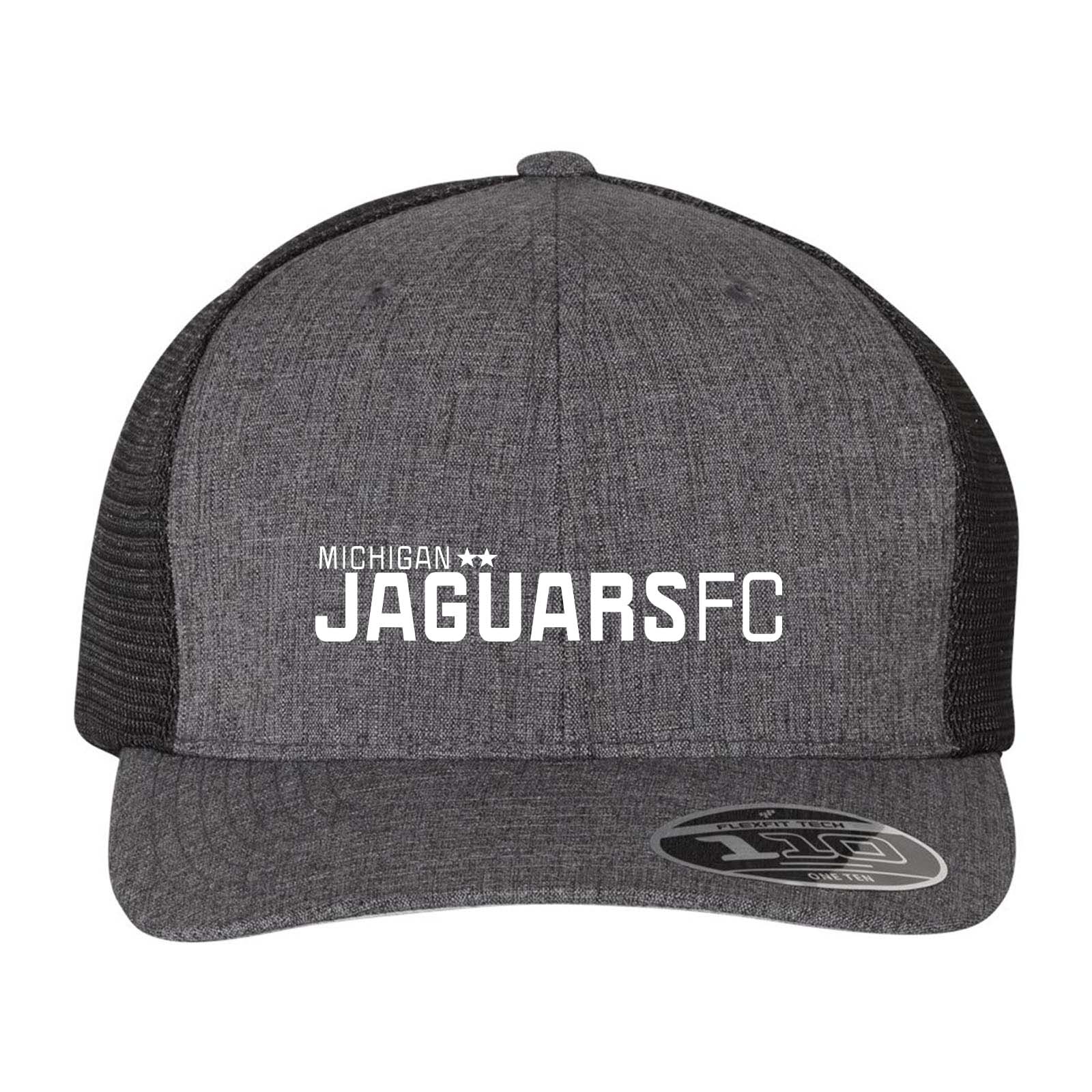 Jaguar Pop Up Flexfit 110M Trucker Mesh-Back Cap Embroidery - Mato & Hash
