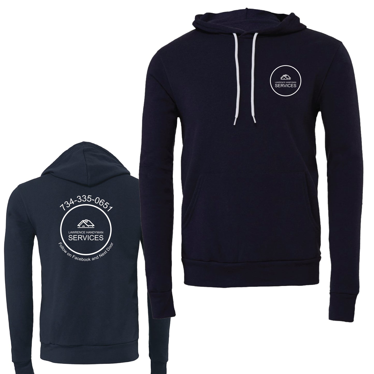 Lawrence Handyman Services Bella + Canvas Sponge Fleece Pullover Hoodie - Mato & Hash