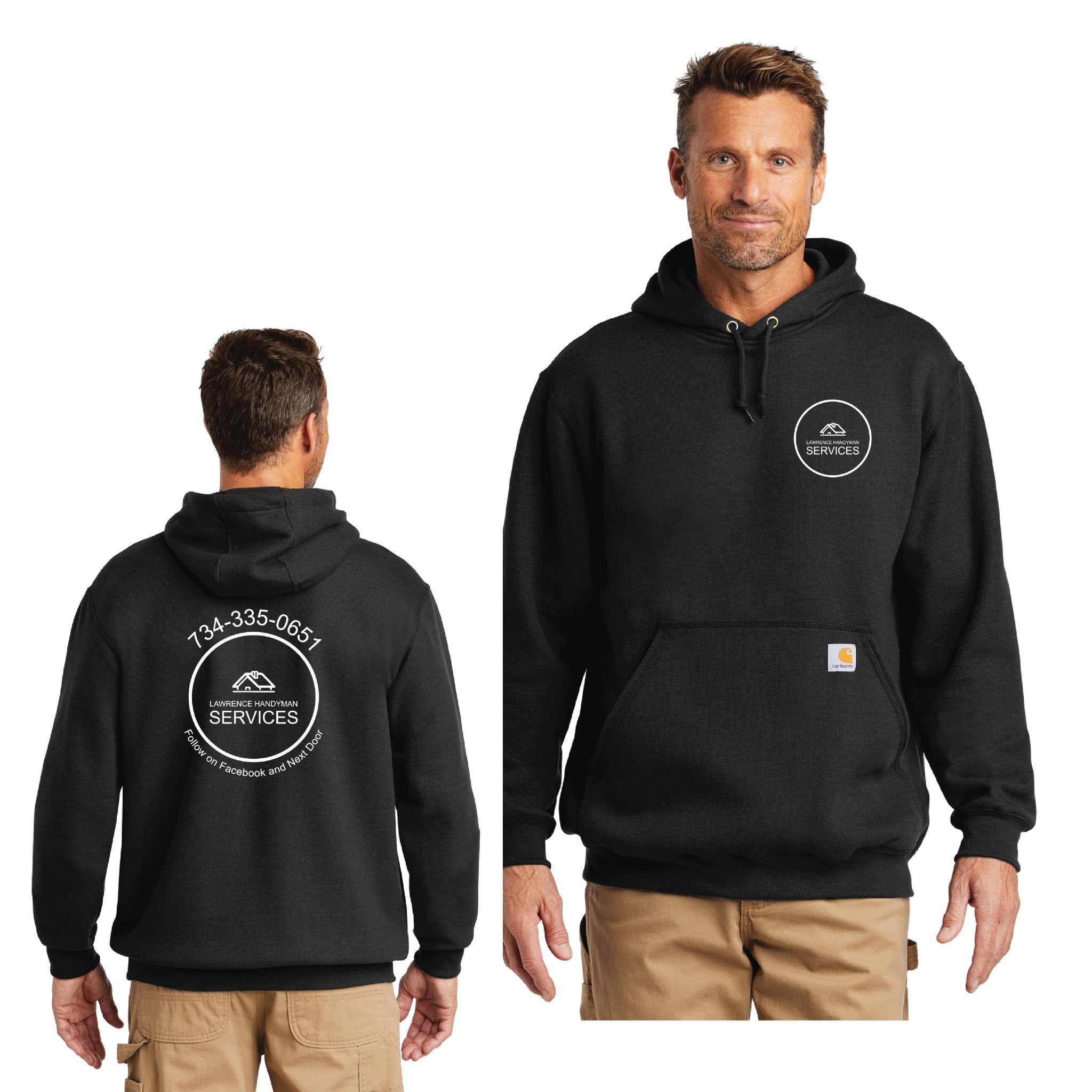 Lawrence Handyman Services Carhartt ® Tall Midweight Hooded Sweatshirt - Mato & Hash