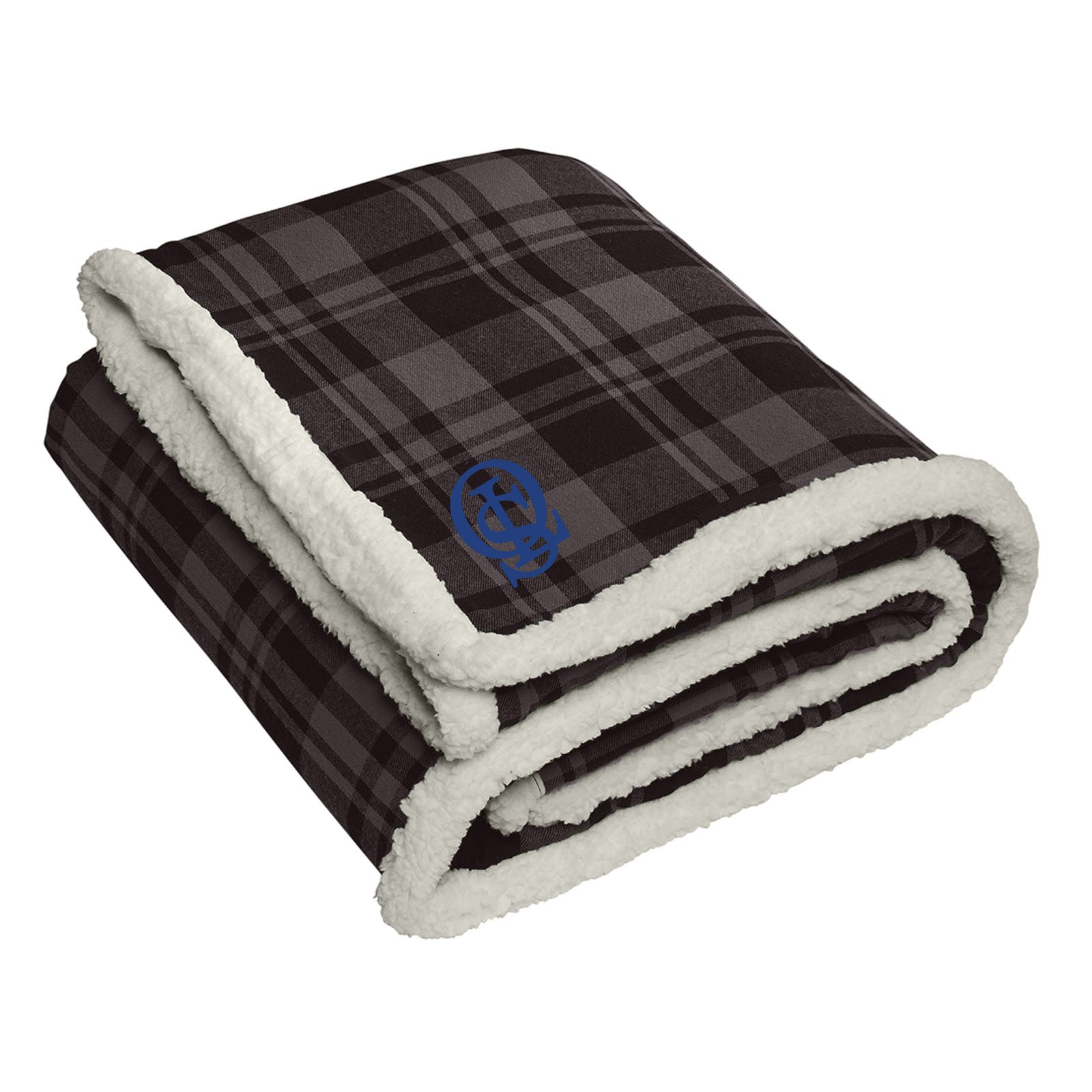 OLS Port Authority Flannel Sherpa Blanket Embroidery - Mato & Hash