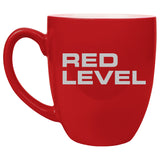 Red Level Lasered 16 oz. Ceramic Bistro Mug