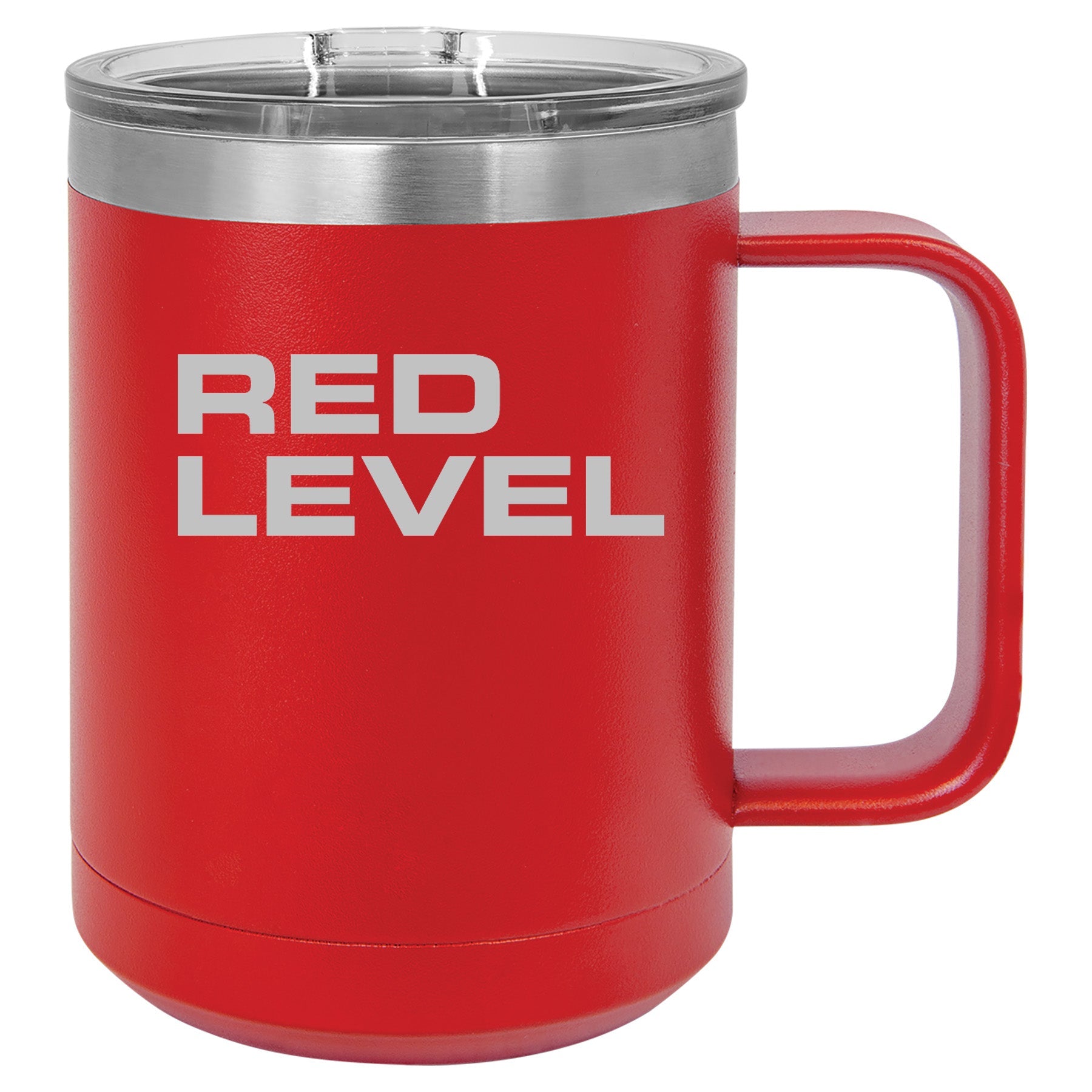 Red Level Lasered Polar Camel 15 oz. Vacuum Insulated Mug with Slider Lid
