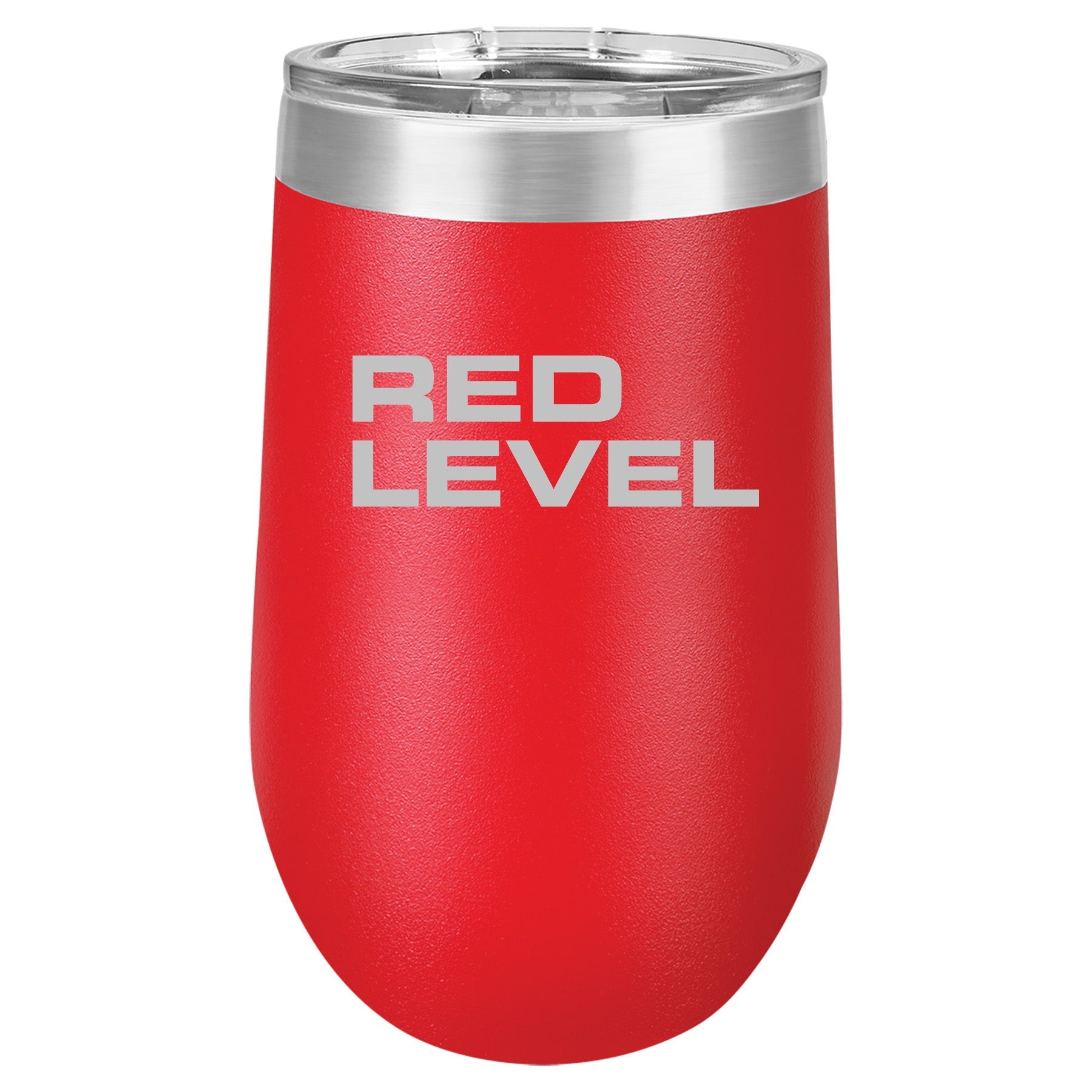 Red Level Lasered Polar Camel 16 oz. Stemless Tumbler w/Lid