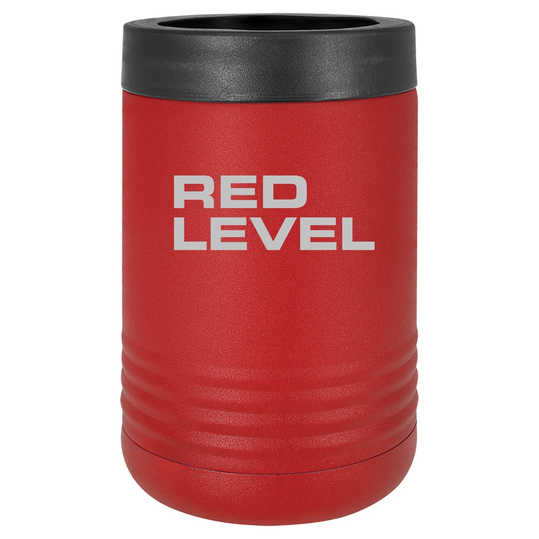 Red Level Lasered Polar Camel Black Stainless Steel Vacuum Insulated Beverage Holder