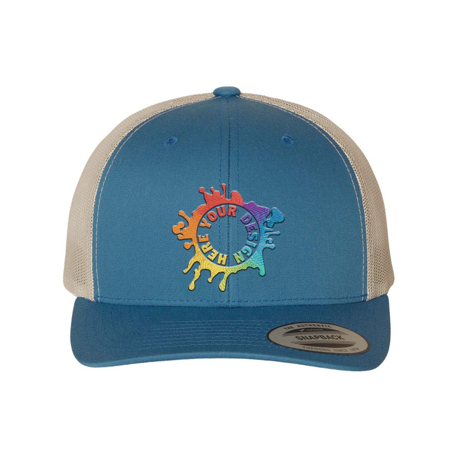 YP Classics Six-Panel Retro Trucker Cap Embroidery