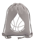 100% Chance of Rain Basketball Cotton Drawstring Bag