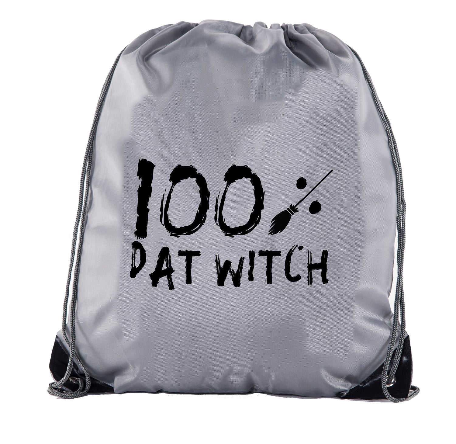 Accessory - 100% Dat Witch Drawstring Bags, Halloween Candy Bags, Halloween Party Cinch Bags