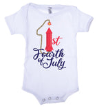 Shirt - My 1st 4th Of July Shirt, Baby One-piece, USA Baby Baby Romper