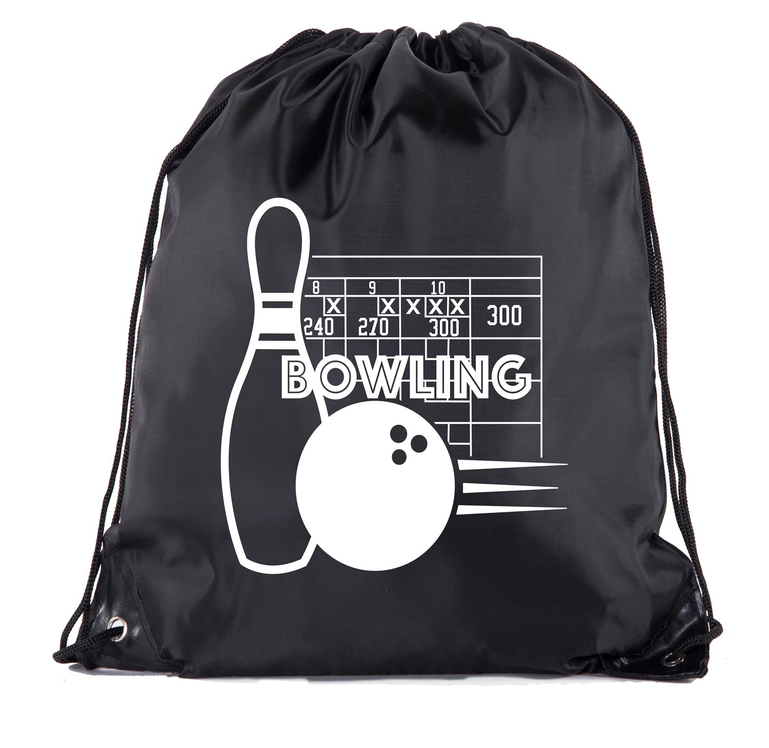 300 Bowling Polyester Drawstring Bag