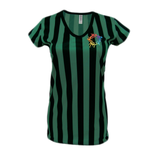 Mato & Hash Women's V-Neck Referee Shirt for Referee Uniforms or Costumes W/ Embroidery