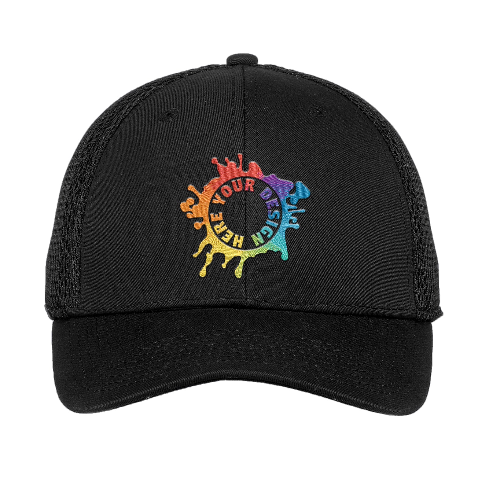 New Era® Snapback Contrast Front Mesh Cap Embroidery
