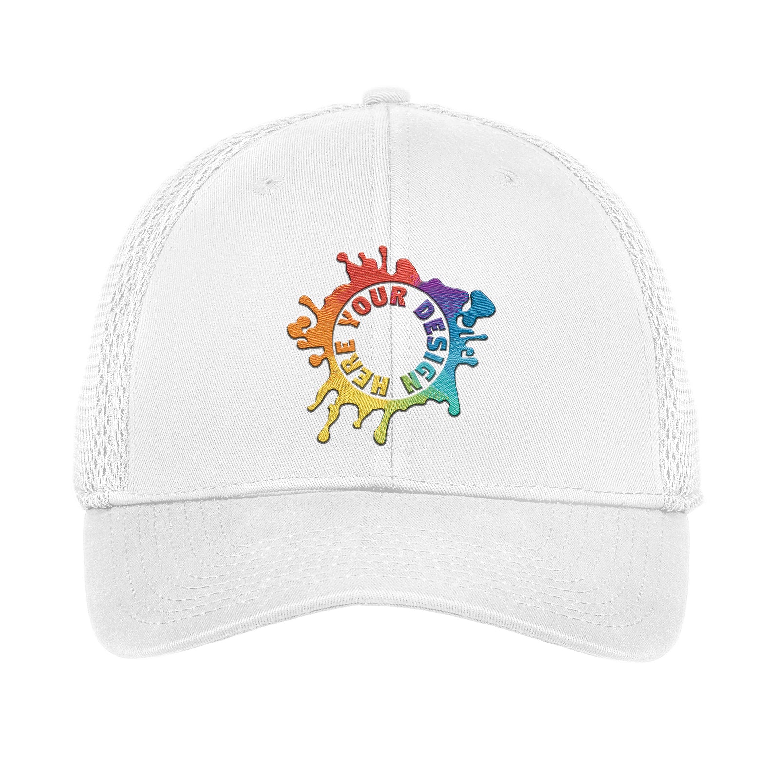 New Era® Snapback Contrast Front Mesh Cap Embroidery