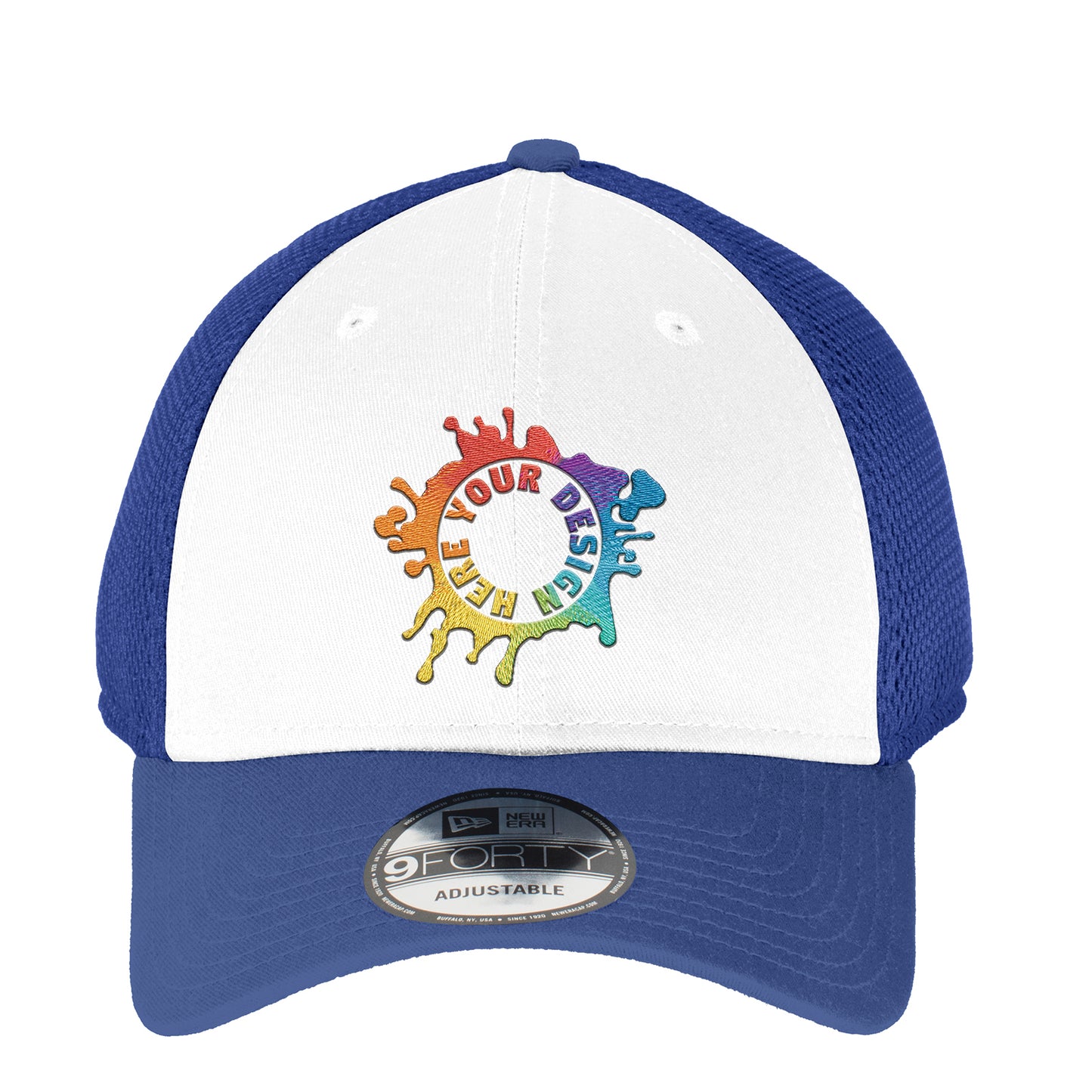 New Era® Snapback Contrast Front Mesh Cap Embroidery