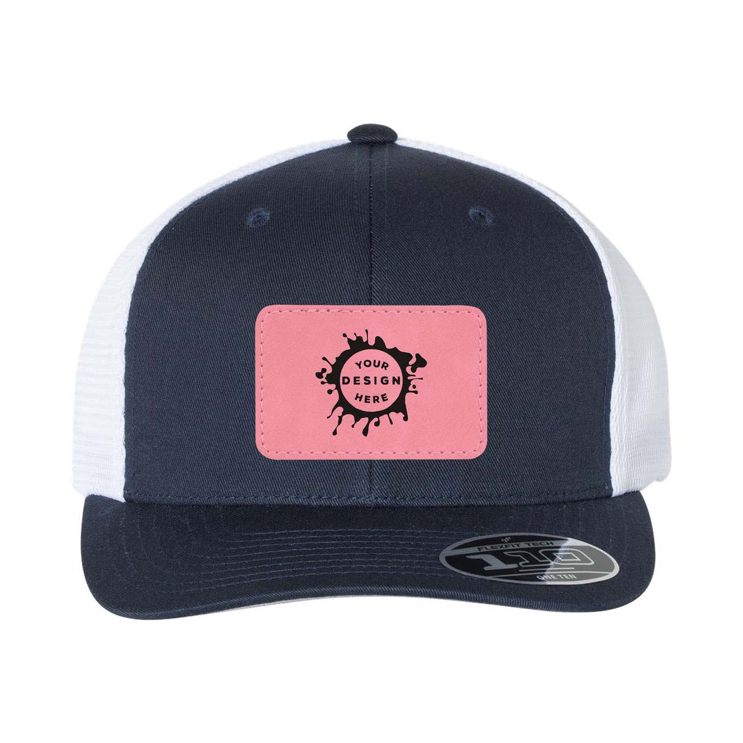 Flexfit 110M Trucker Mesh-Back Cap with Laser Engraved Patch