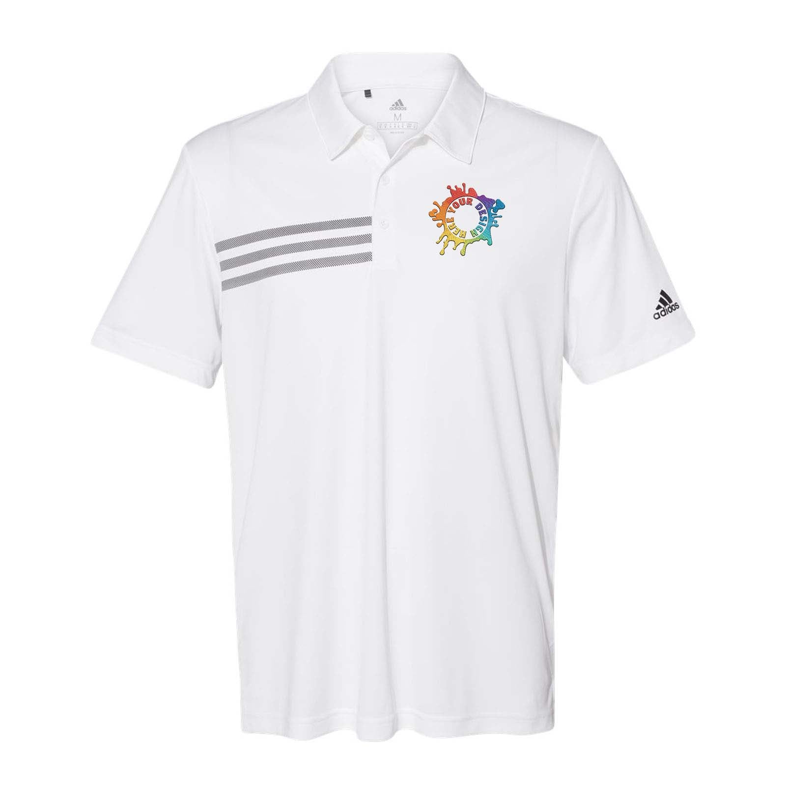 Adidas Men's 3-Stripes Chest Polo Embroidery - Mato & Hash