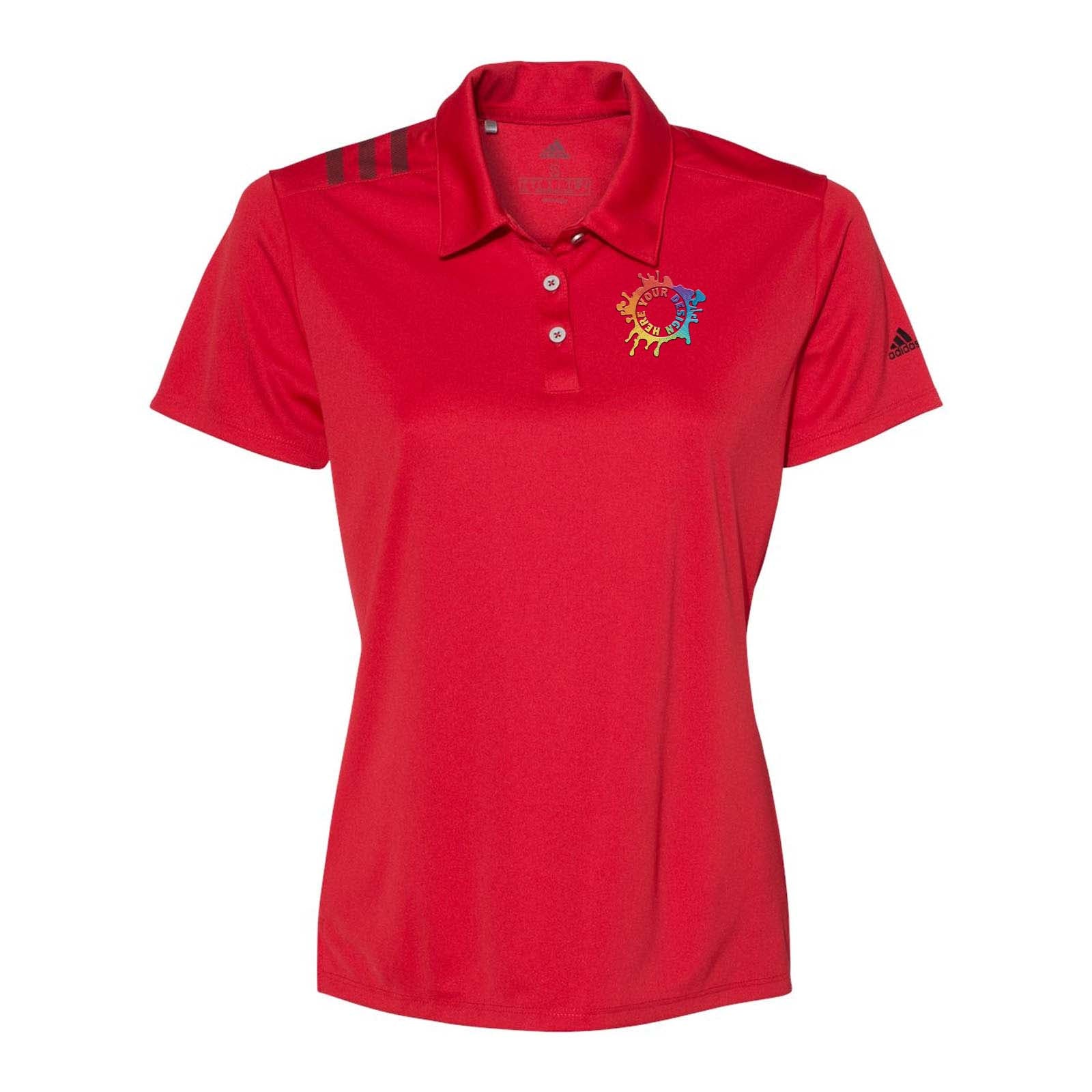 Adidas Women's 3-Stripes Shoulder Polo Embroidery - Mato & Hash