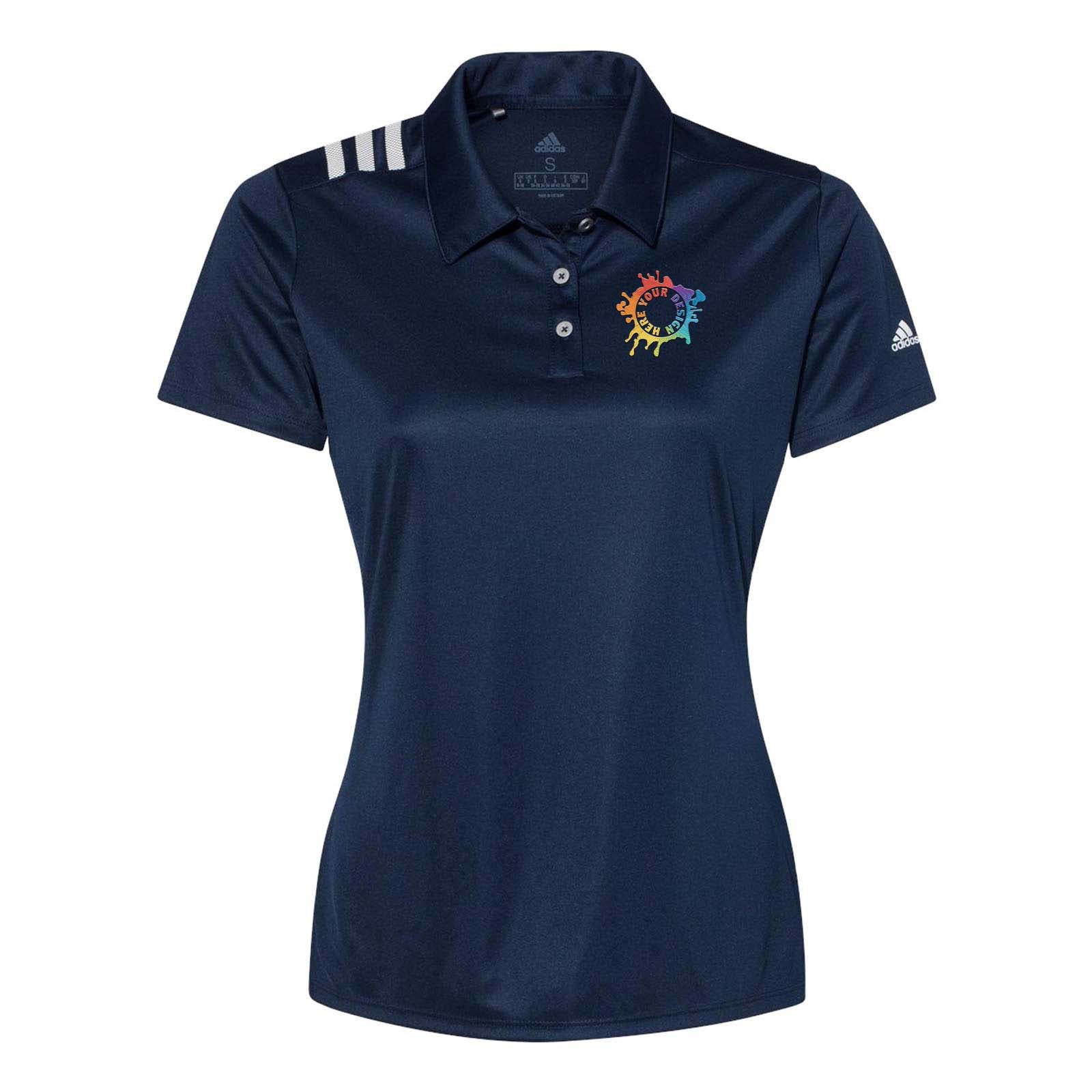 Adidas Women's 3-Stripes Shoulder Polo Embroidery - Mato & Hash