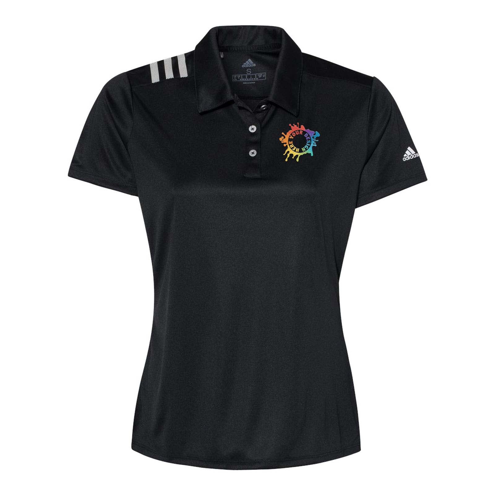 Adidas Women's 3-Stripes Shoulder Polo Embroidery - Mato & Hash
