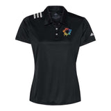 Adidas Women's 3-Stripes Shoulder Polo Embroidery