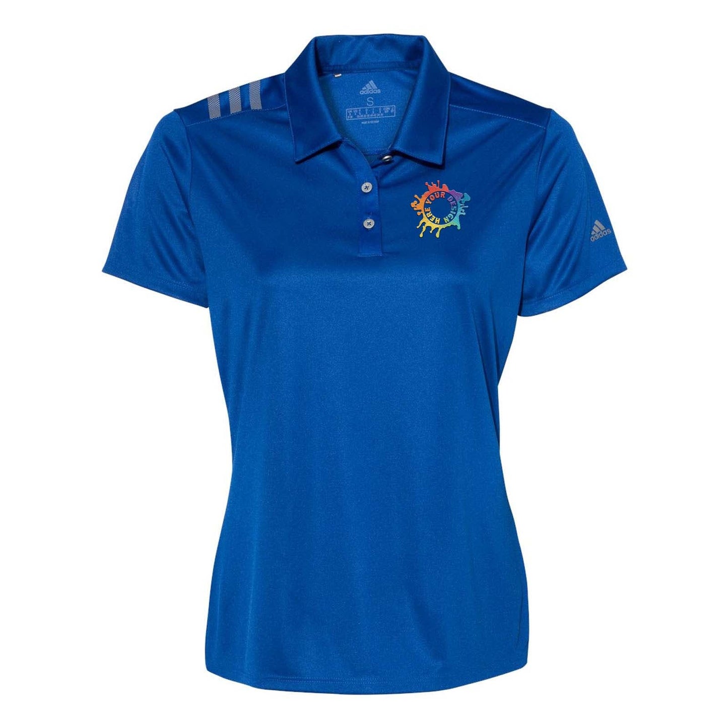 Adidas Women's 3-Stripes Shoulder Polo Embroidery - Mato & Hash