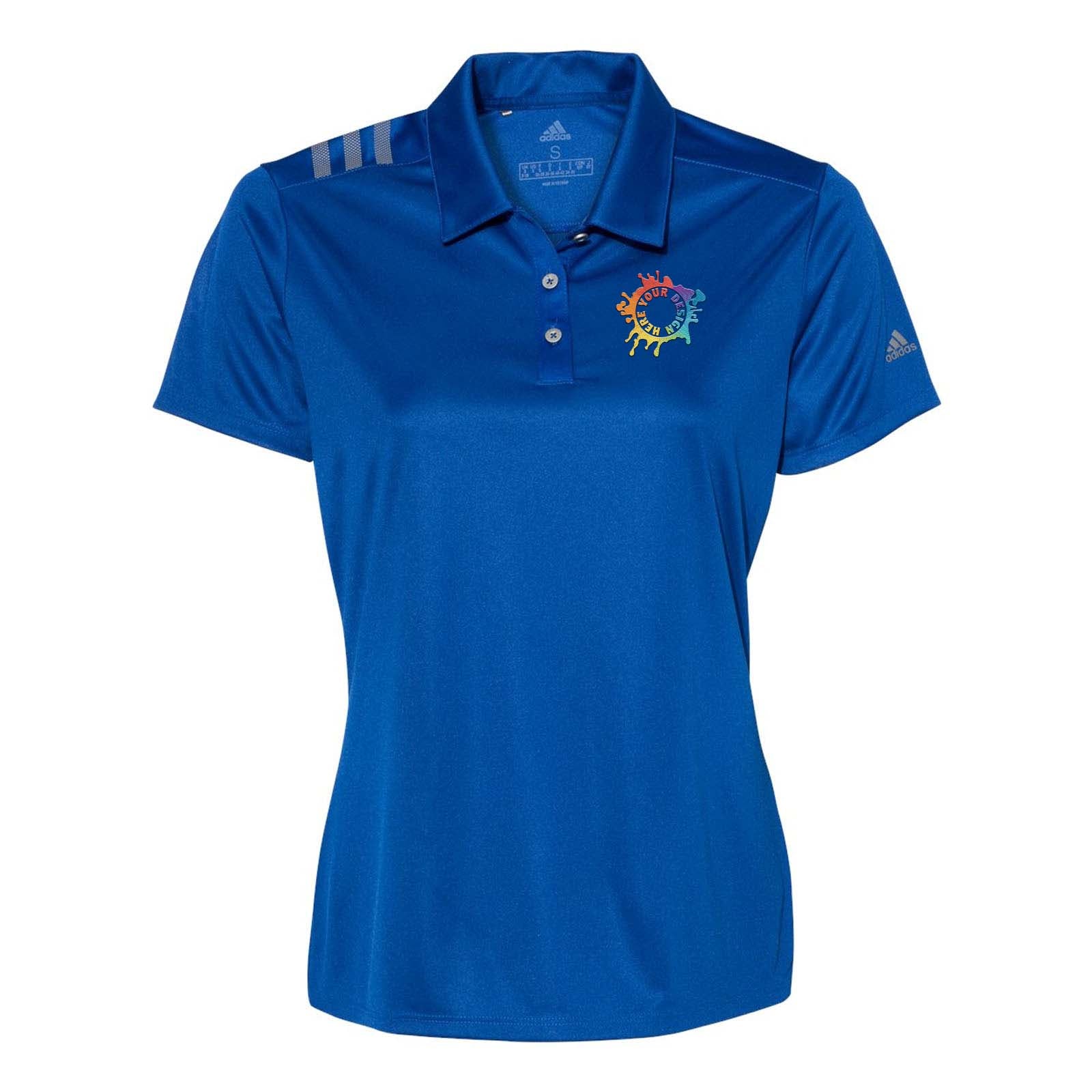 Adidas Women's 3-Stripes Shoulder Polo Embroidery - Mato & Hash