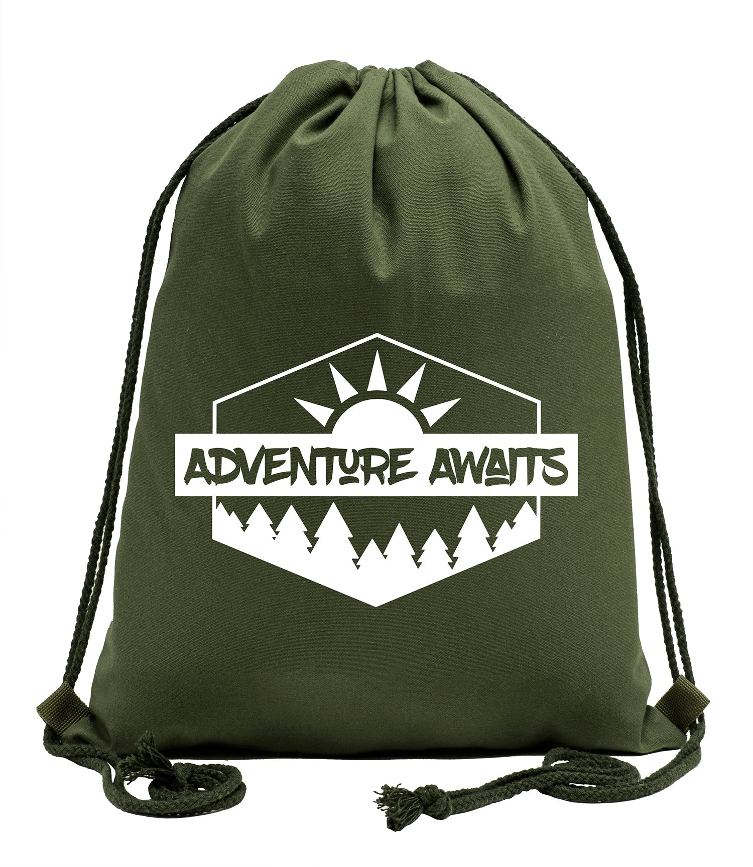Adventure Awaits Cotton Drawstring Bag - Mato & Hash