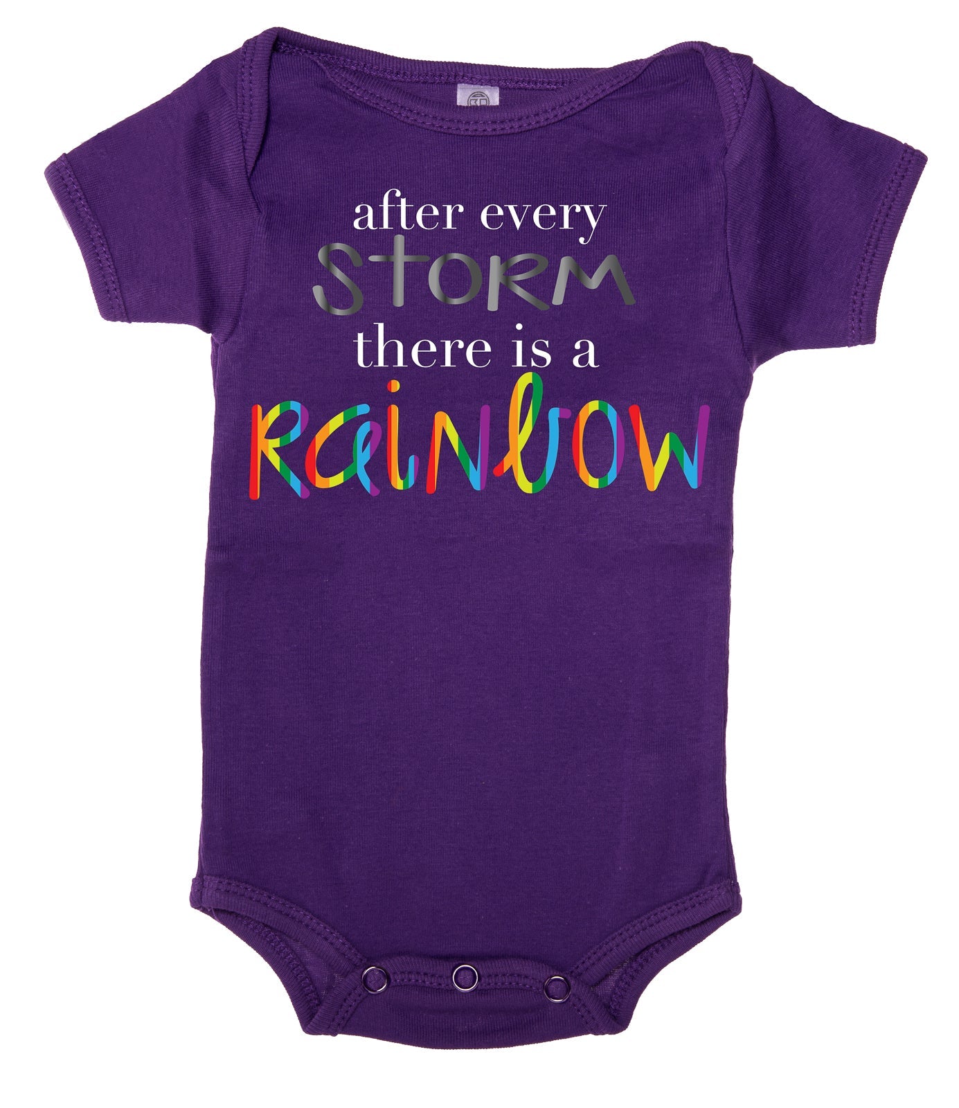 After Every Storm, There Is a Rainbow Cotton Baby Baby Romper - Mato & Hash