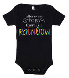 After Every Storm, There Is a Rainbow Cotton Baby Baby Romper