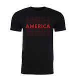 America Stacked Text Unisex 4th of July T Shirts - Mato & Hash