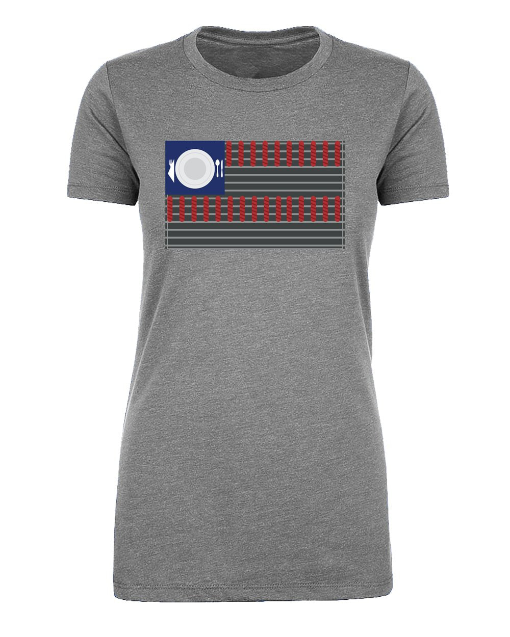 American Flag Grill Womens 4th of July T Shirts - Mato & Hash