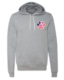 American Flag Left Chest Paw Print Unisex 4th of July Hoodies - Mato & Hash