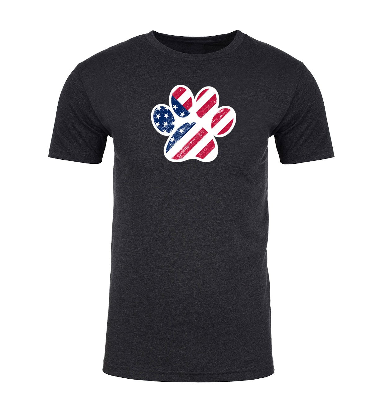 American Flag Light Paw Print Unisex 4th of July T Shirts - Mato & Hash