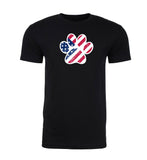 American Flag Light Paw Print Unisex 4th of July T Shirts - Mato & Hash