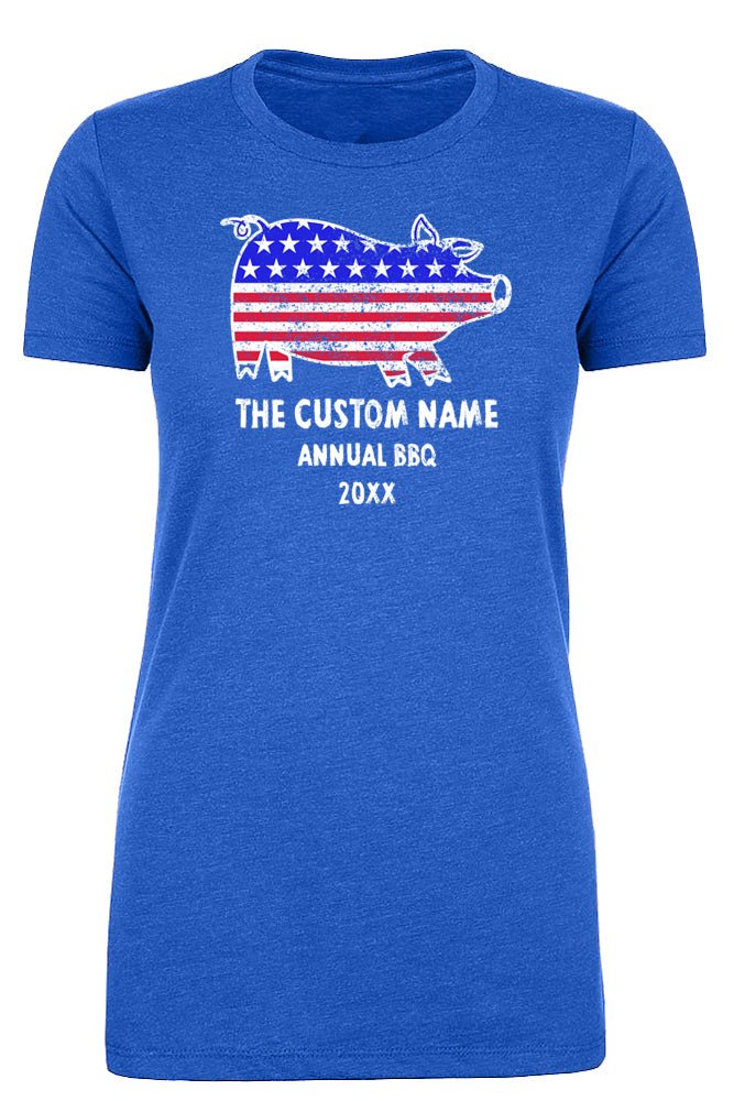 American Pig Custom Name & Year Annual BBQ Womens T Shirts - Mato & Hash