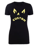 Angry Jack o Lantern Custom Womens Halloween T Shirts