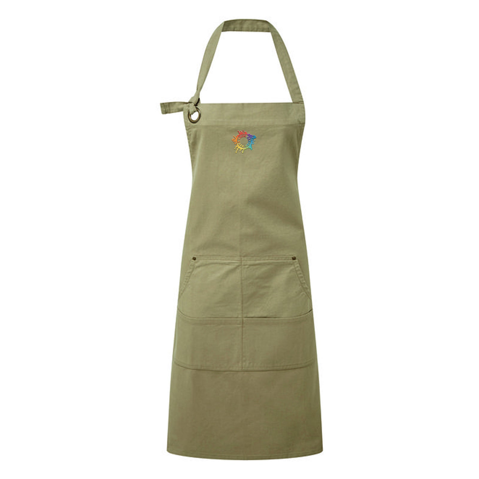 Artisan Collection by Reprime "Calibre" Heavy Cotton Canvas Pocket Apron Embroidery - Mato & Hash