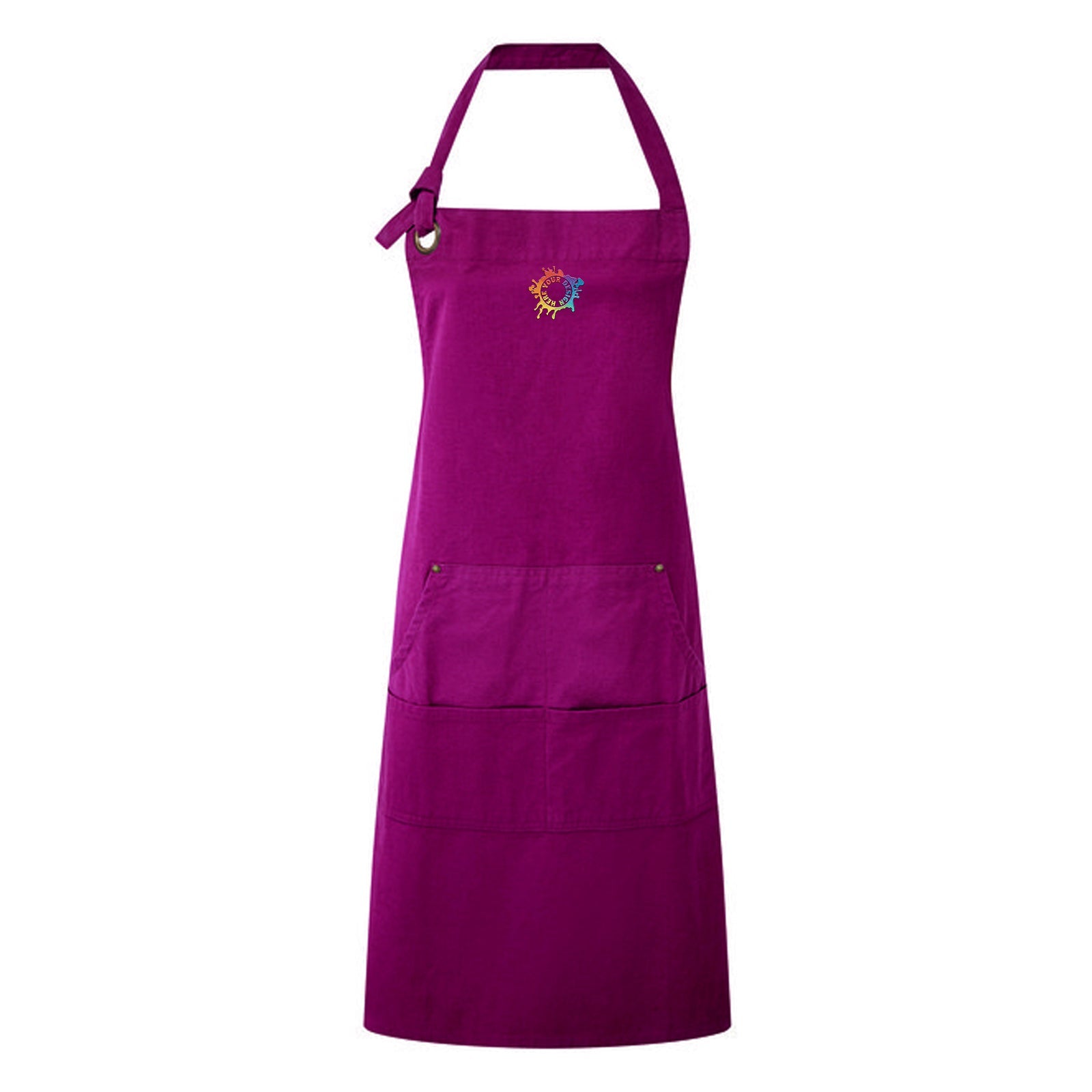 Artisan Collection by Reprime "Calibre" Heavy Cotton Canvas Pocket Apron Embroidery - Mato & Hash