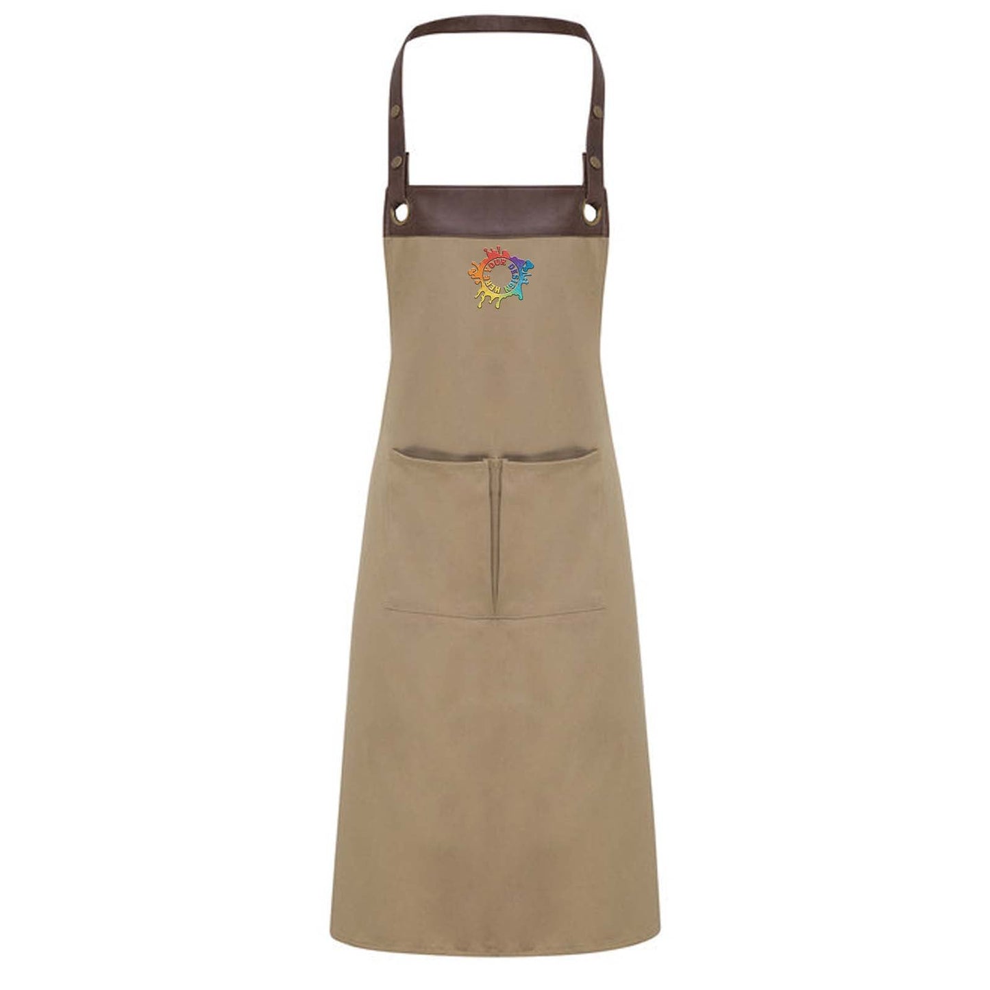 Artisan Collection by Reprime Espresso Bib Apron Embroidery - Mato & Hash