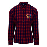 Artisan Collection by Reprime Ladies' Mulligan Check Long-Sleeve Cotton Shirt Embroidery - Mato & Hash
