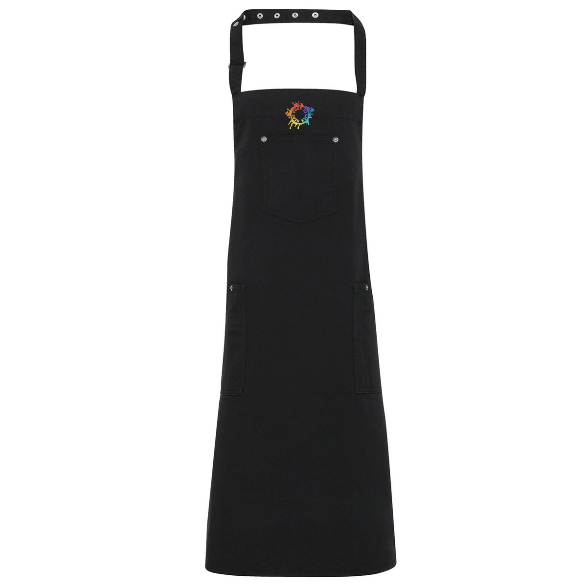 Artisan Collection by Reprime Unisex Cotton Chino Bib Apron Embroidery - Mato & Hash