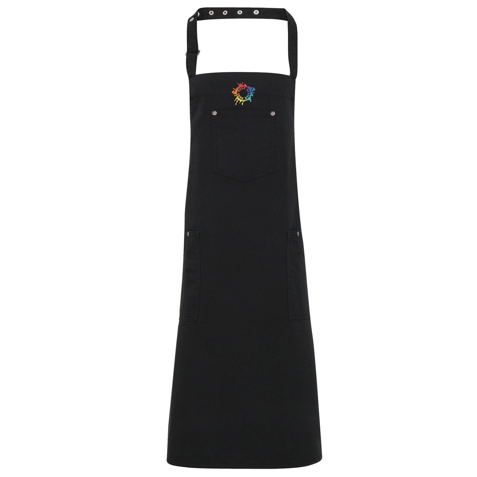 Artisan Collection by Reprime Unisex Cotton Chino Bib Apron Embroidery - Mato & Hash