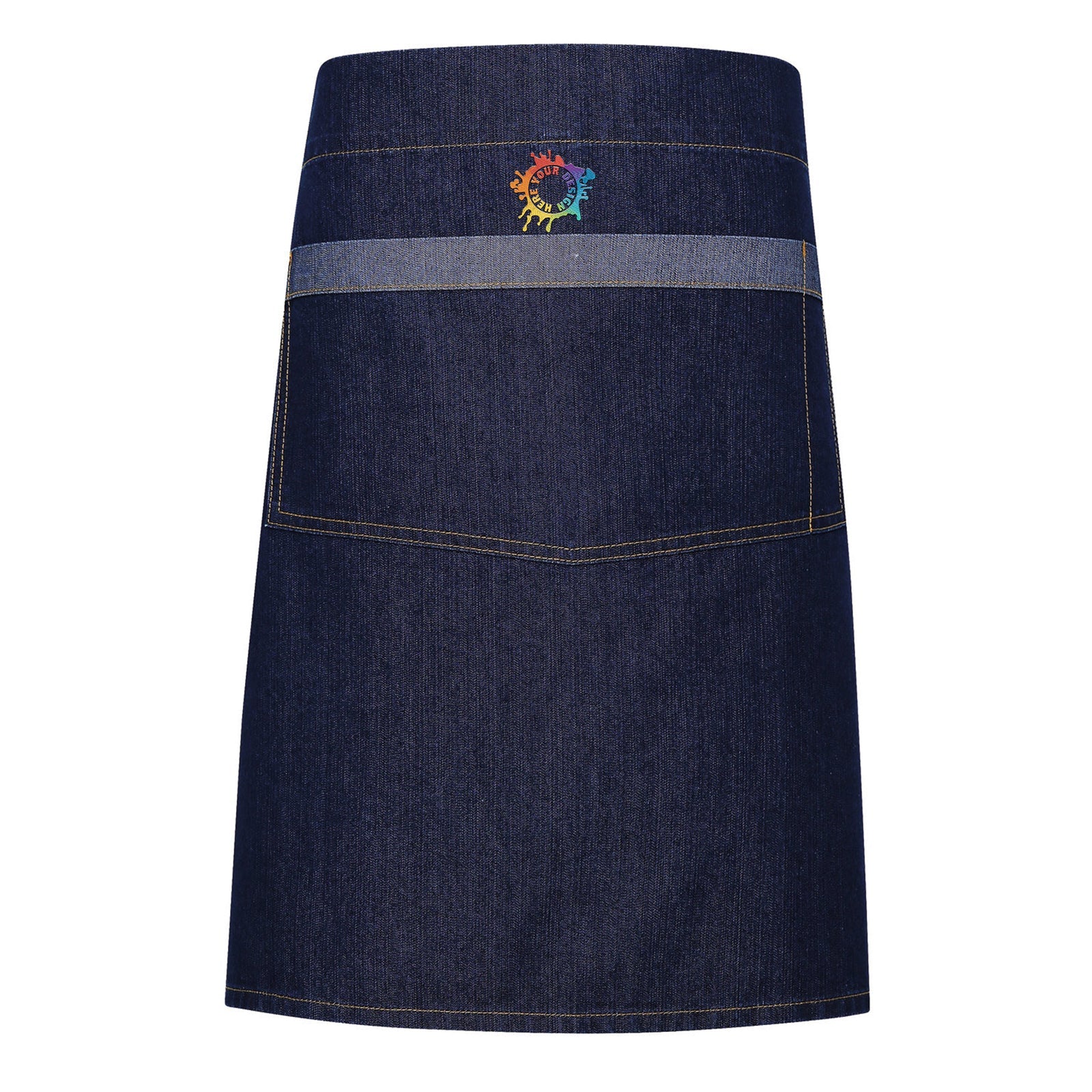 Artisan Collection by Reprime Unisex Domain Contrast Denim Waist Apron Embroidery - Mato & Hash